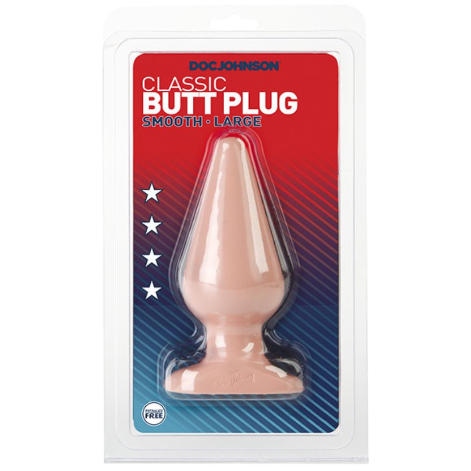 Classic Smooth Butt Plug Large Flesh Pink