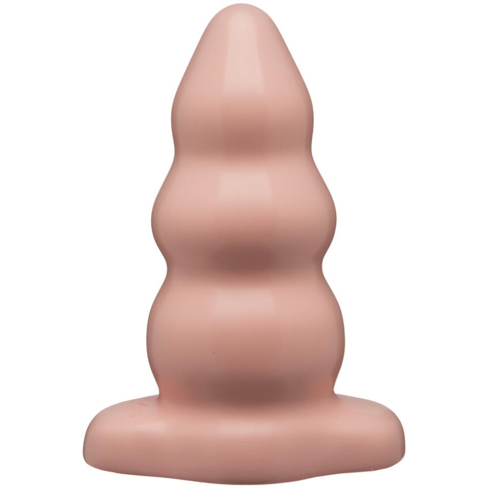 Classic Tripple Ripple Large Butt Plug Flesh Pink