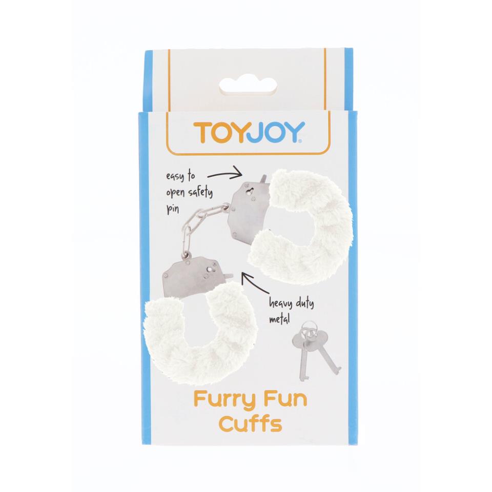 ToyJoy Furry Fun Wrist Cuffs White