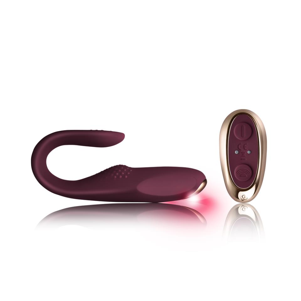 Rocks Off Two Vibe Burgundy Ultimate Flexible Pleasure Vibe