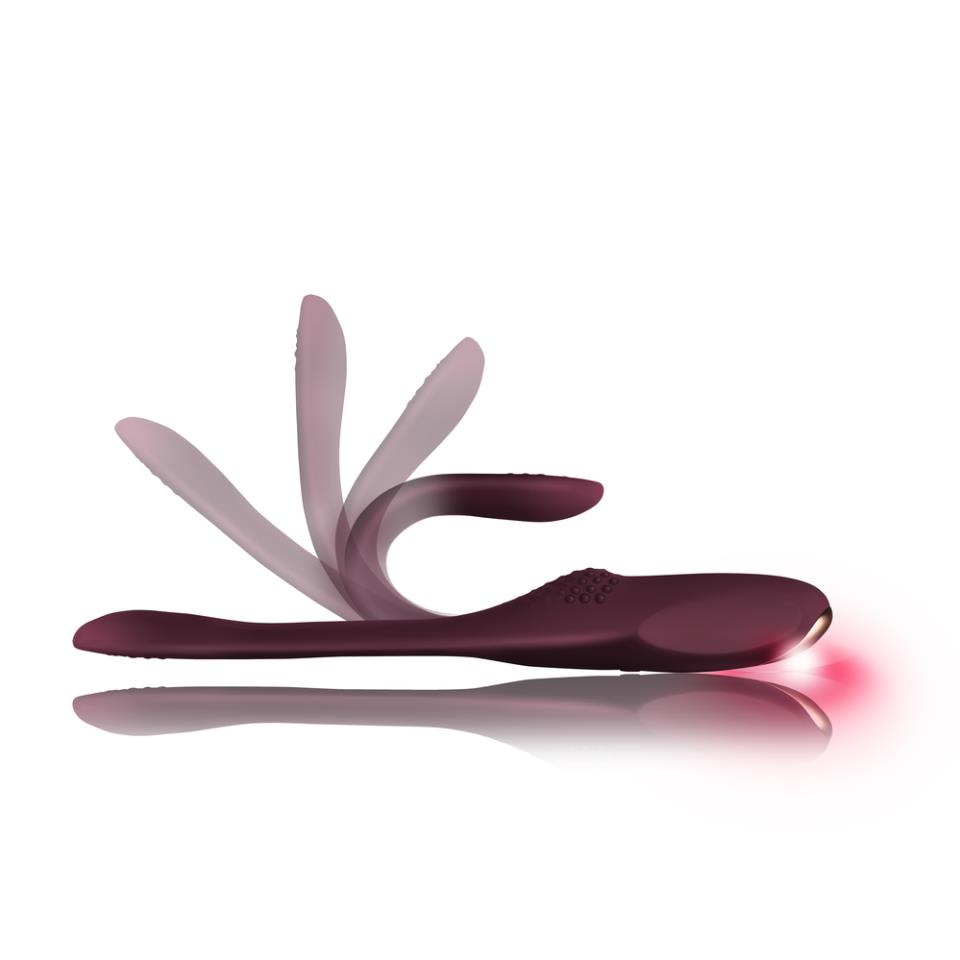 Rocks Off Two Vibe Burgundy Ultimate Flexible Pleasure Vibe