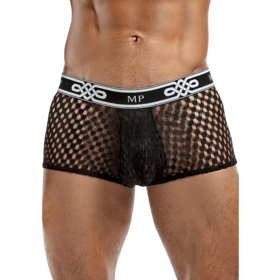 Male Power Peep Show Mini Short Black