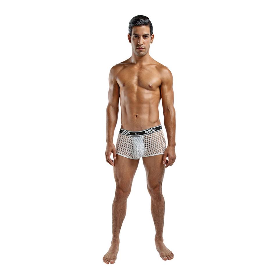 Male Power Peep Show Mini Short White