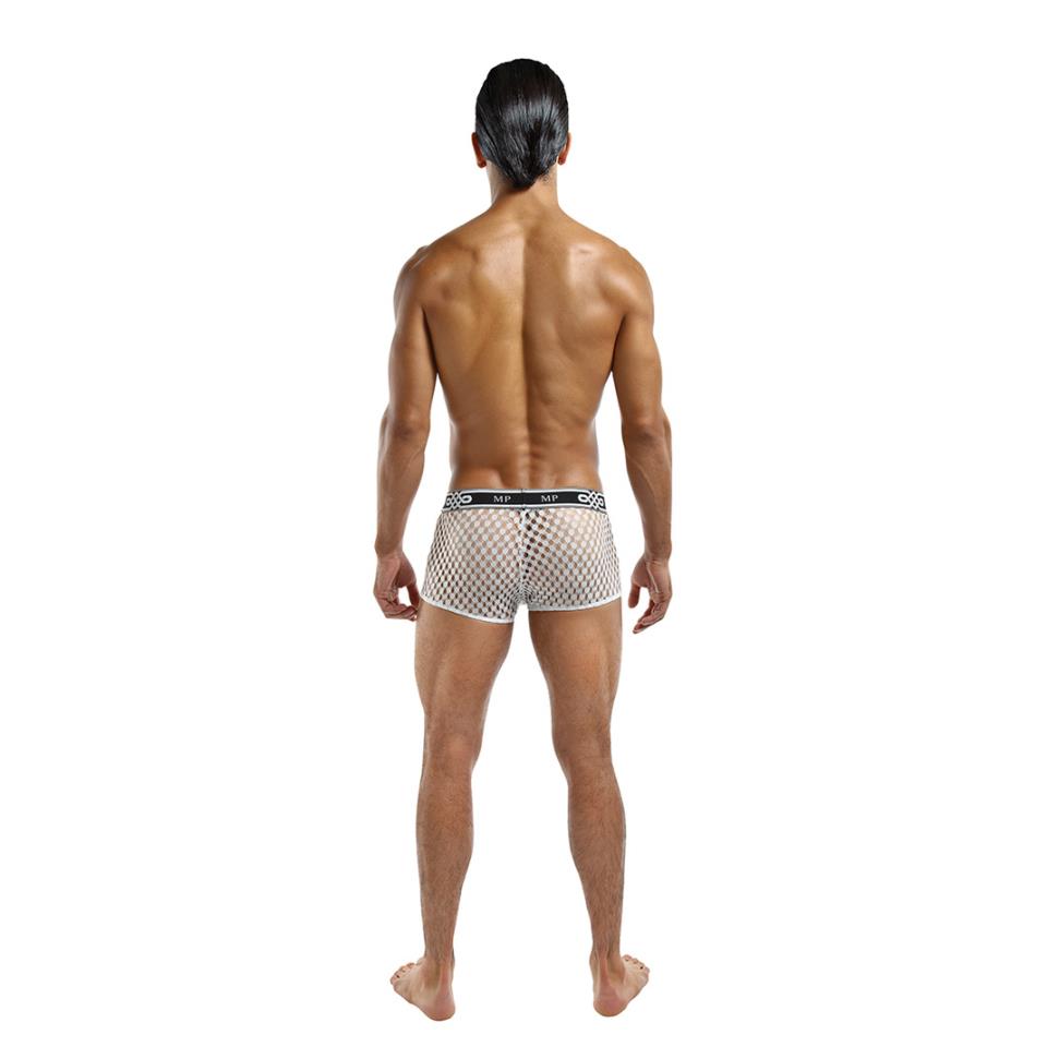 Male Power Peep Show Mini Short White