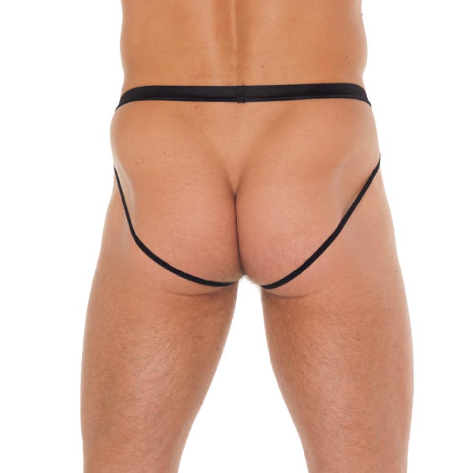 Mens Black Pouch With Jockstraps