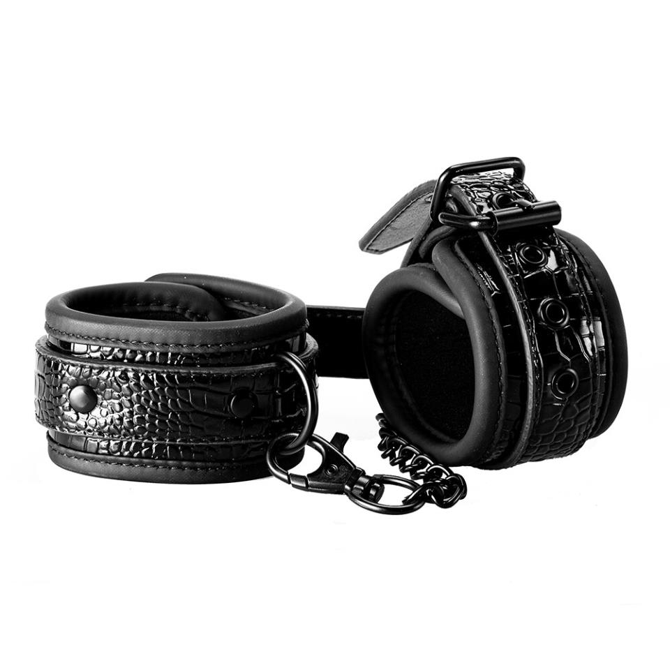 Blaze Luxury Fetish Hand Cuffs Black