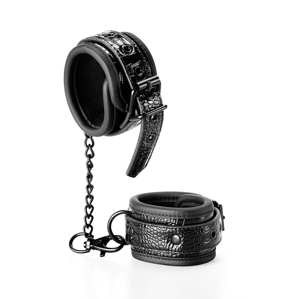 Blaze Luxury Fetish Hand Cuffs Black