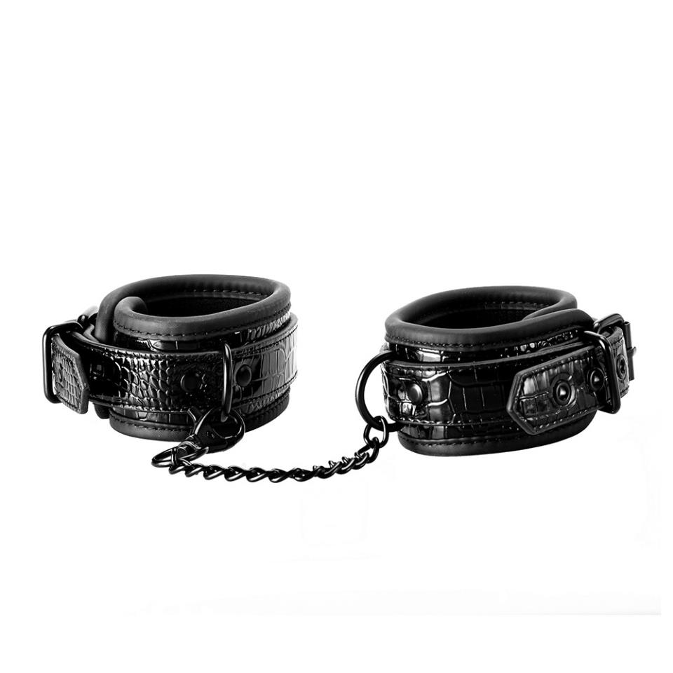 Blaze Luxury Fetish Ankle Cuffs Black