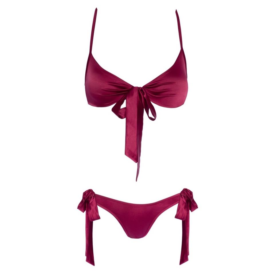 Cottelli Tie Up Bra And Briefs Set Red