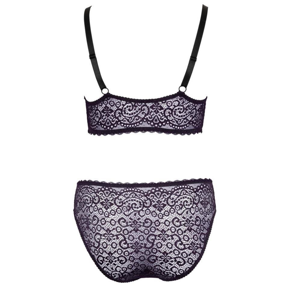 Cottelli Curves Delicate Lace Bralette And Briefs