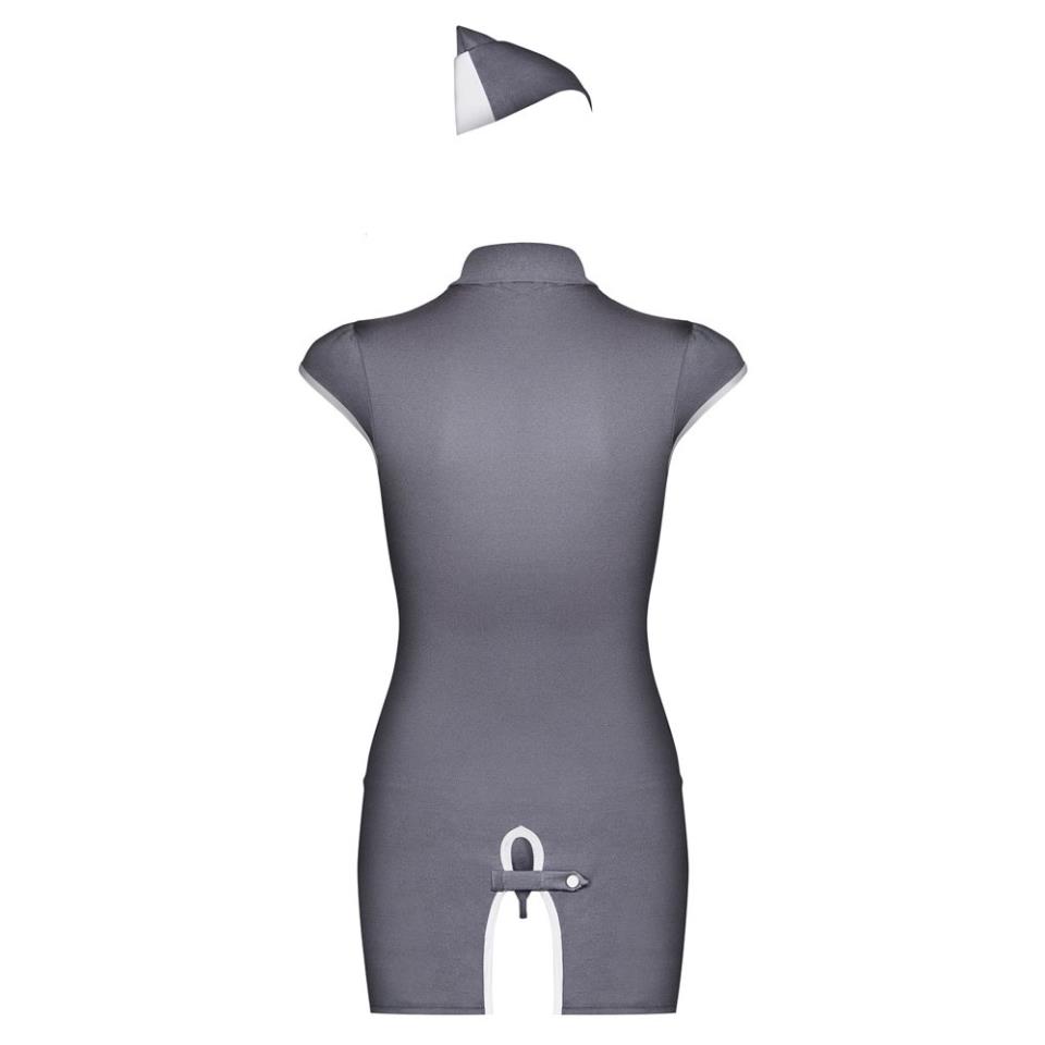 Obsessive Grey Stewardess Costume