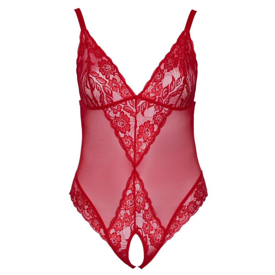 Cottelli Curves Crotchless Body Red