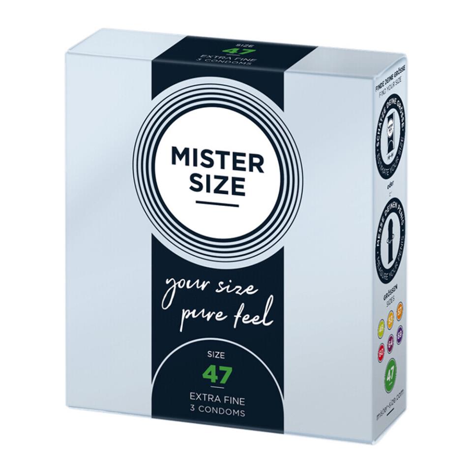 Mister Size 47mm Your Size Pure Feel Condoms 3 Pack