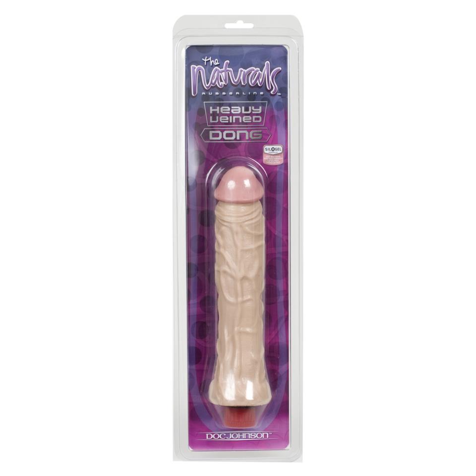 The Naturals Heavy Veined 8 Inch Vibrating Dong Thin