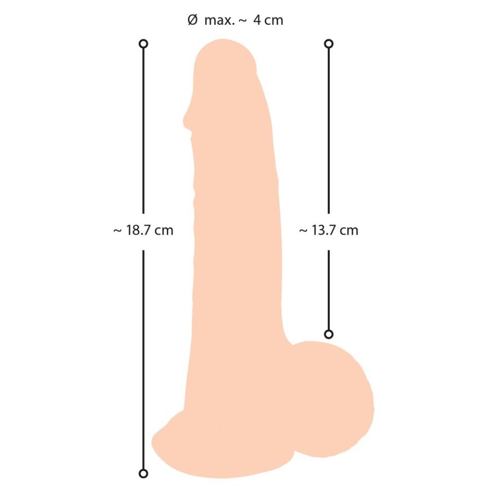 Nature Skin Dildo With Movable Skin 19cm