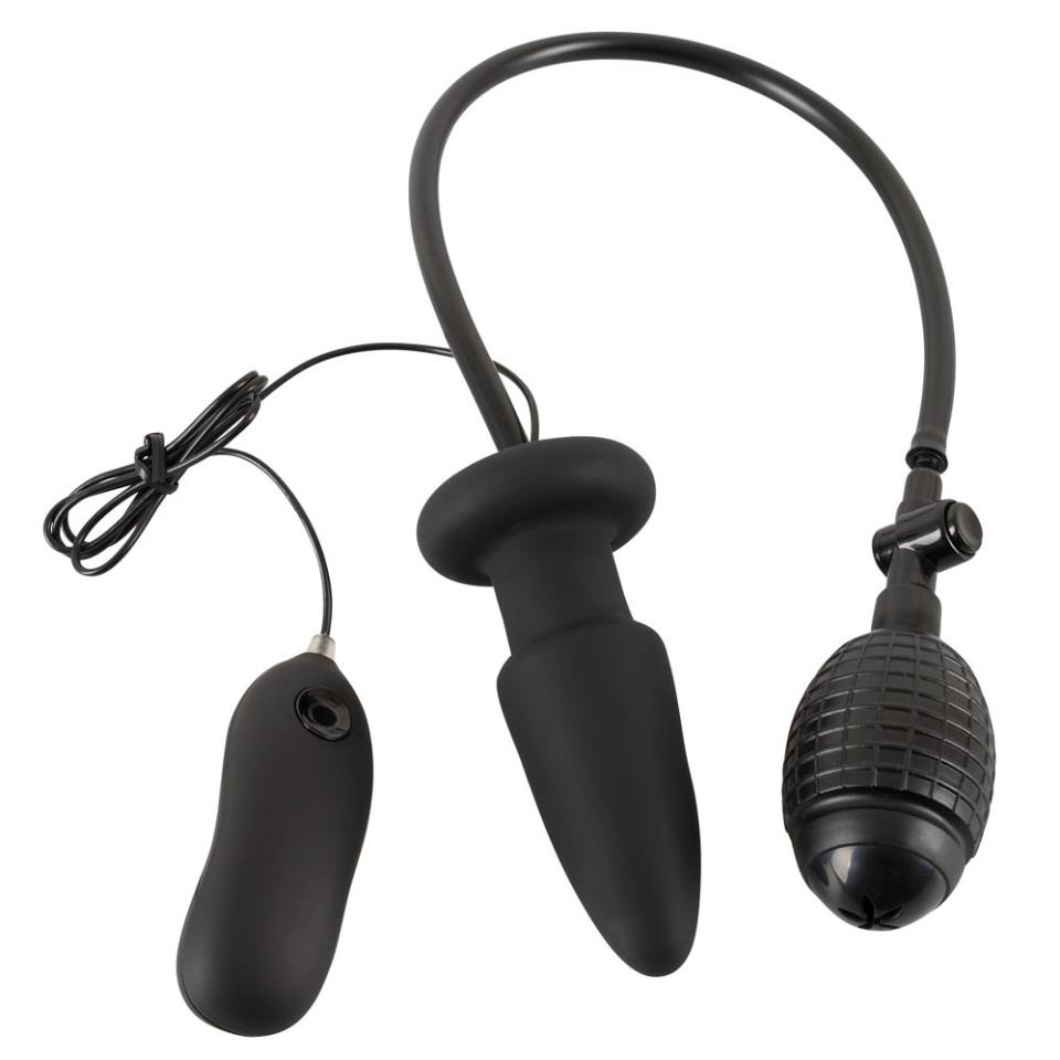 Inflatable And Vibrating Silicone Butt Plug