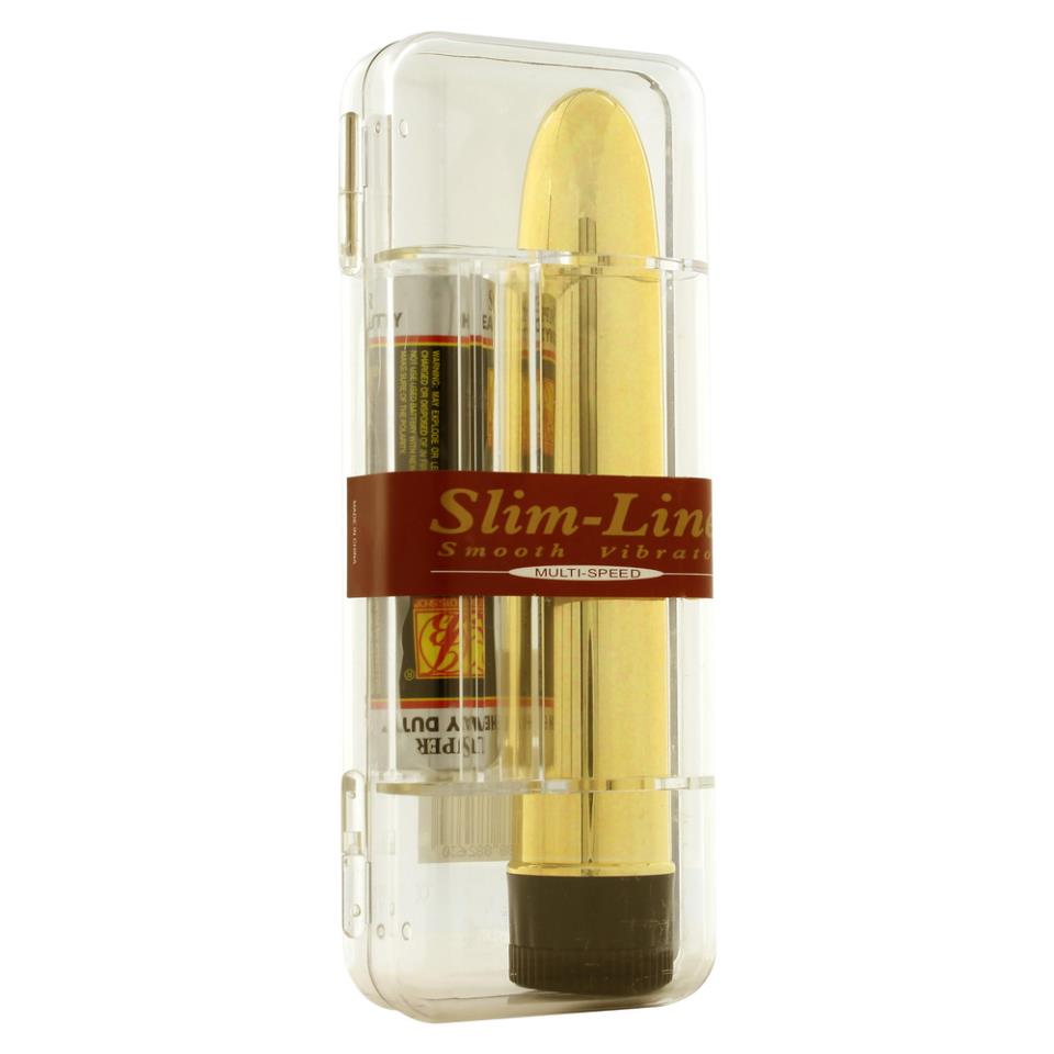 Slimline Smooth Multi Speed Vibrator Gold