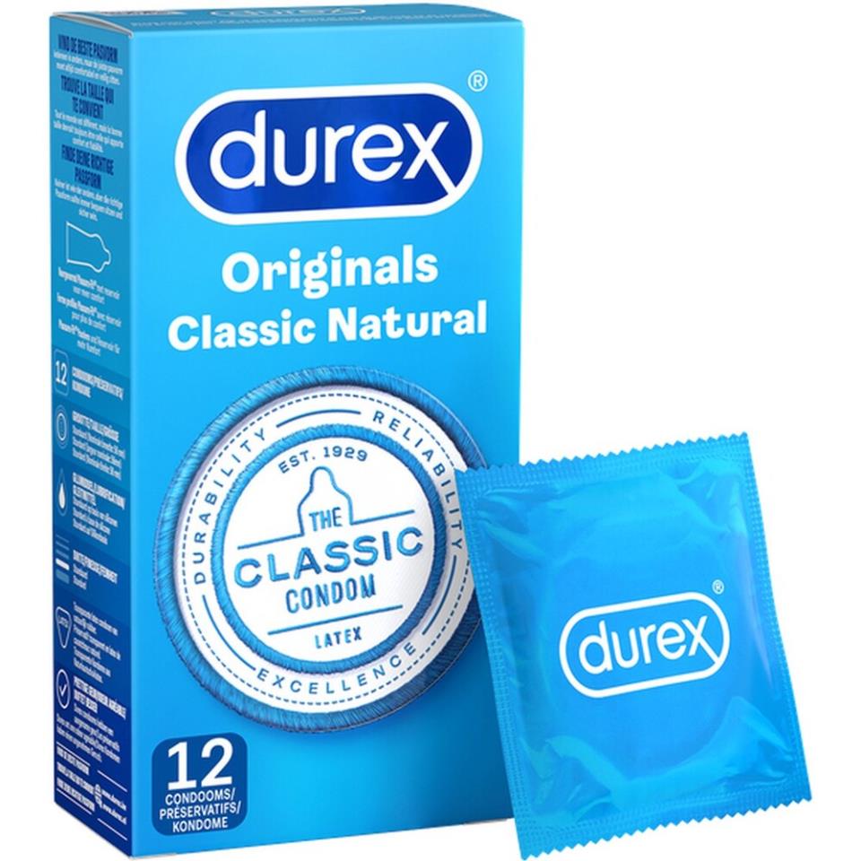 Durex Classic Natural Condoms 12 Pack