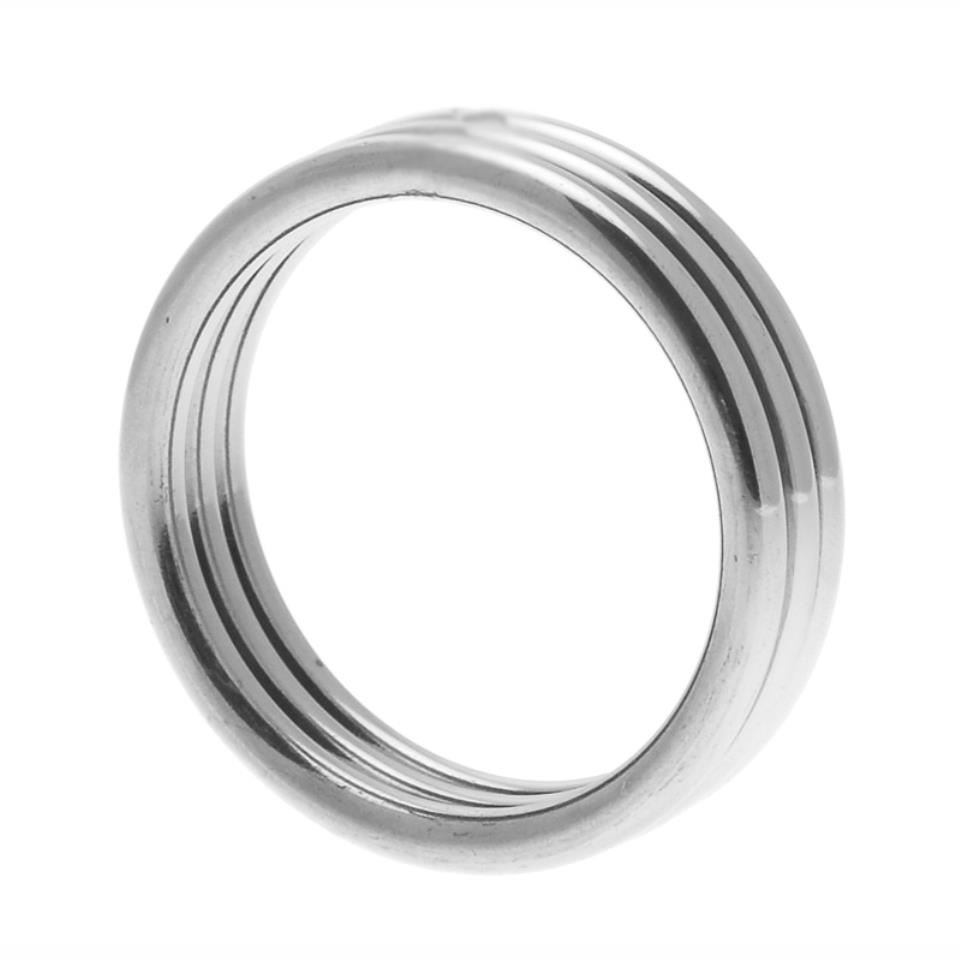 Master Series Echo Stainless Steel Triple Cock Ring ML