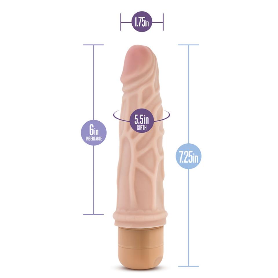 Dr. Skin Cock Vibe 3 Vibrating Cock 7.25 Inches