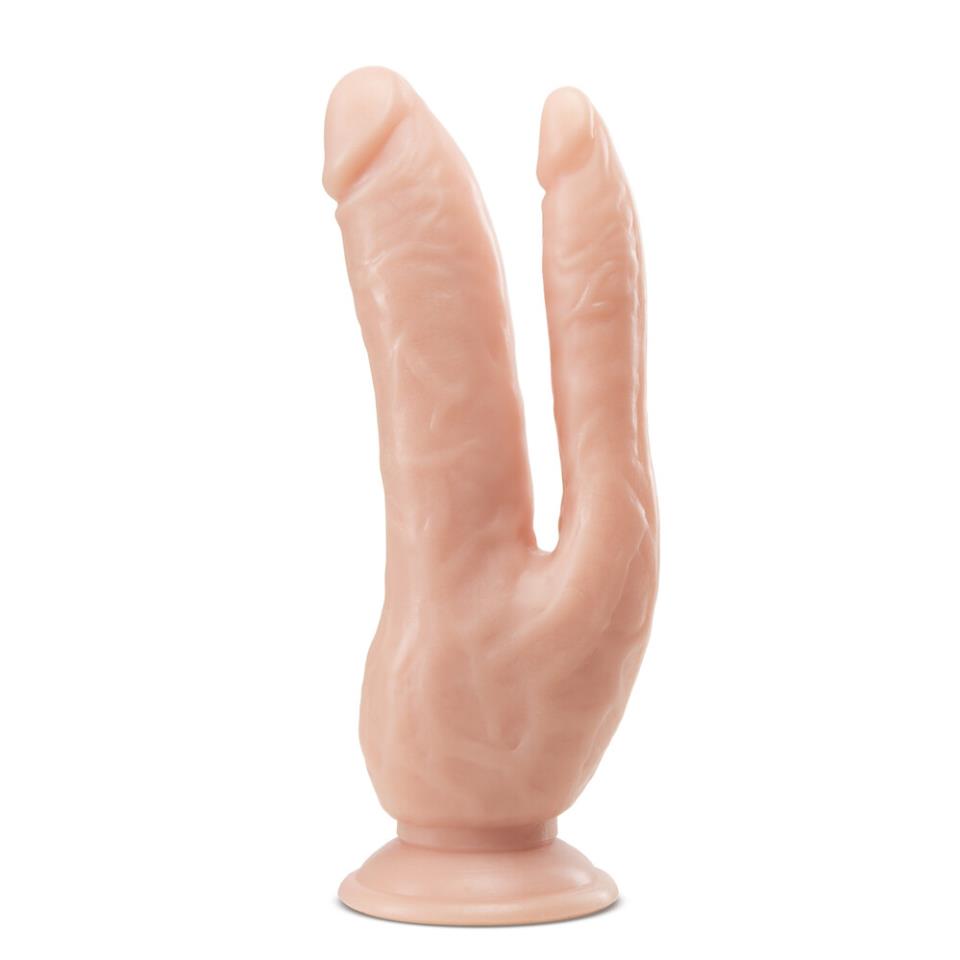 Dr. Skin Dual 8 Inch Dual Penetrating Dildo With Suction Cup