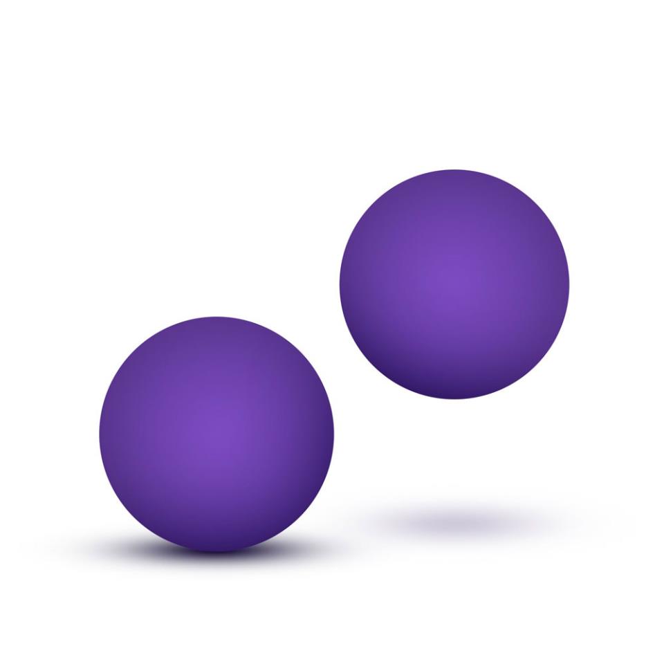 Luxe Purple Double O Kegel Balls Weighted 0.8 Ounce