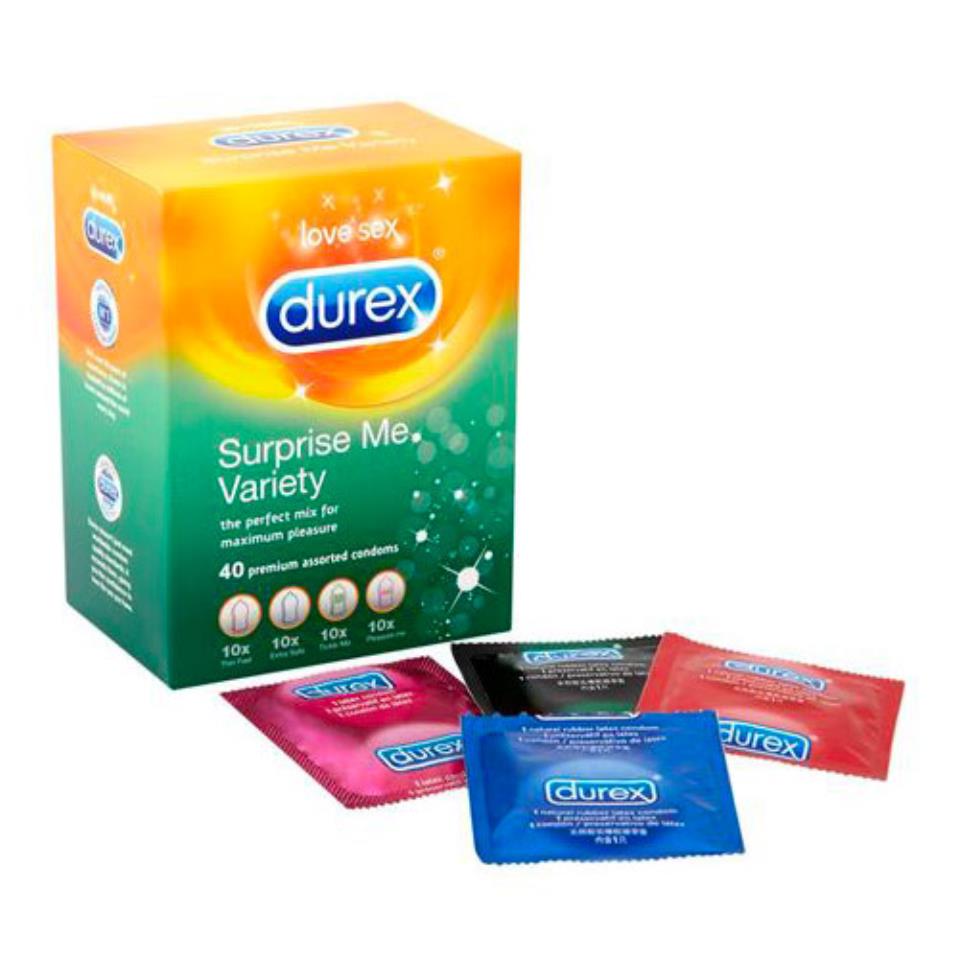 Durex Surprise Me Variety Pack Of 40 Condoms