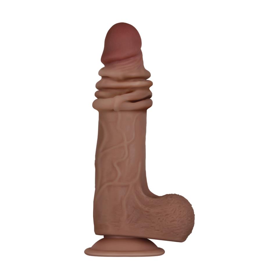 Evolved Real Flex Skin Poseable  Inch Dildo Flesh Brown