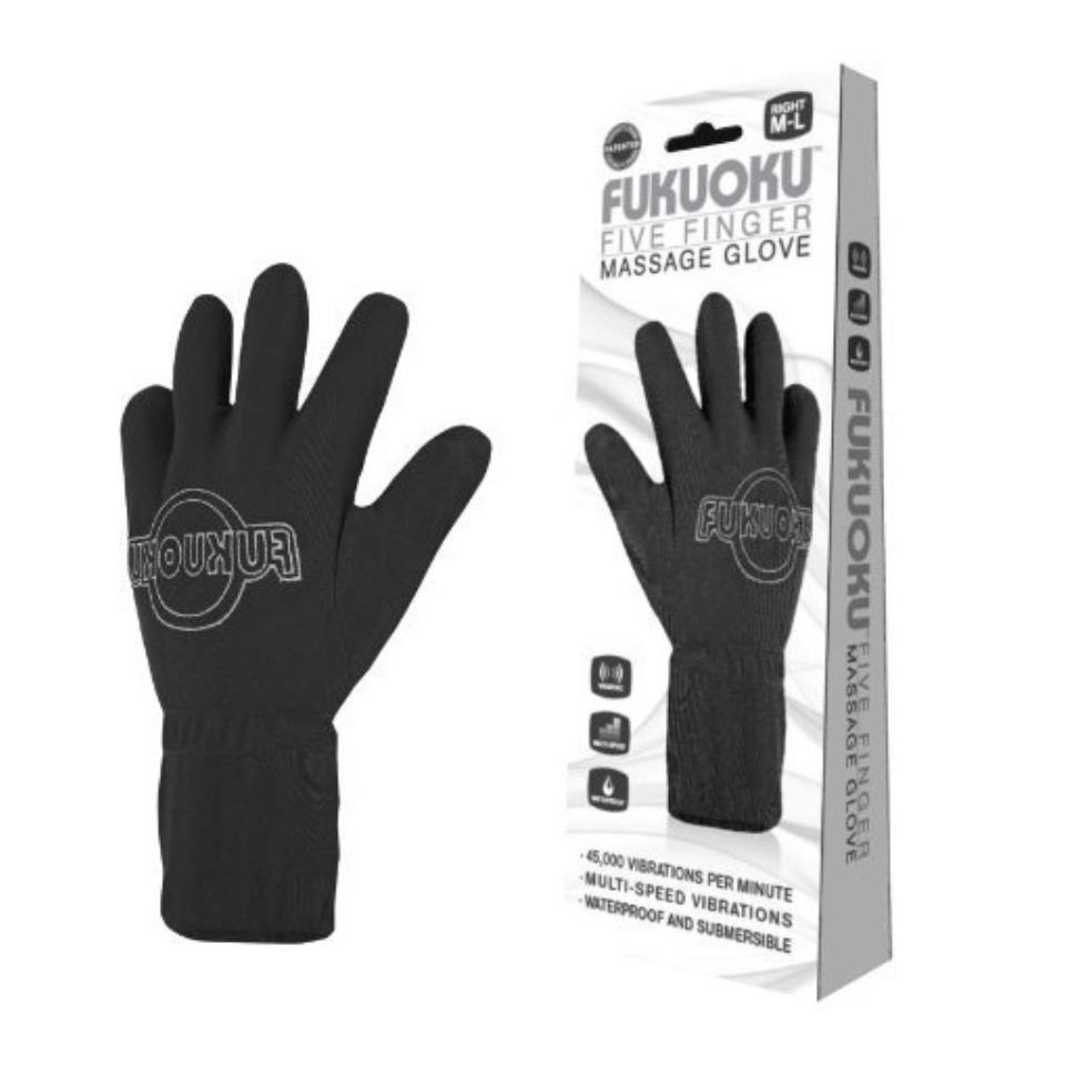 Fukuoku Vibrating Five Finger Massage Glove  Left Hand