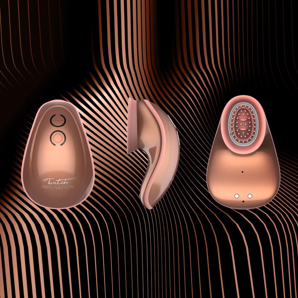 Twitch Rose Gold Hands Free Suction And Vibration Toy