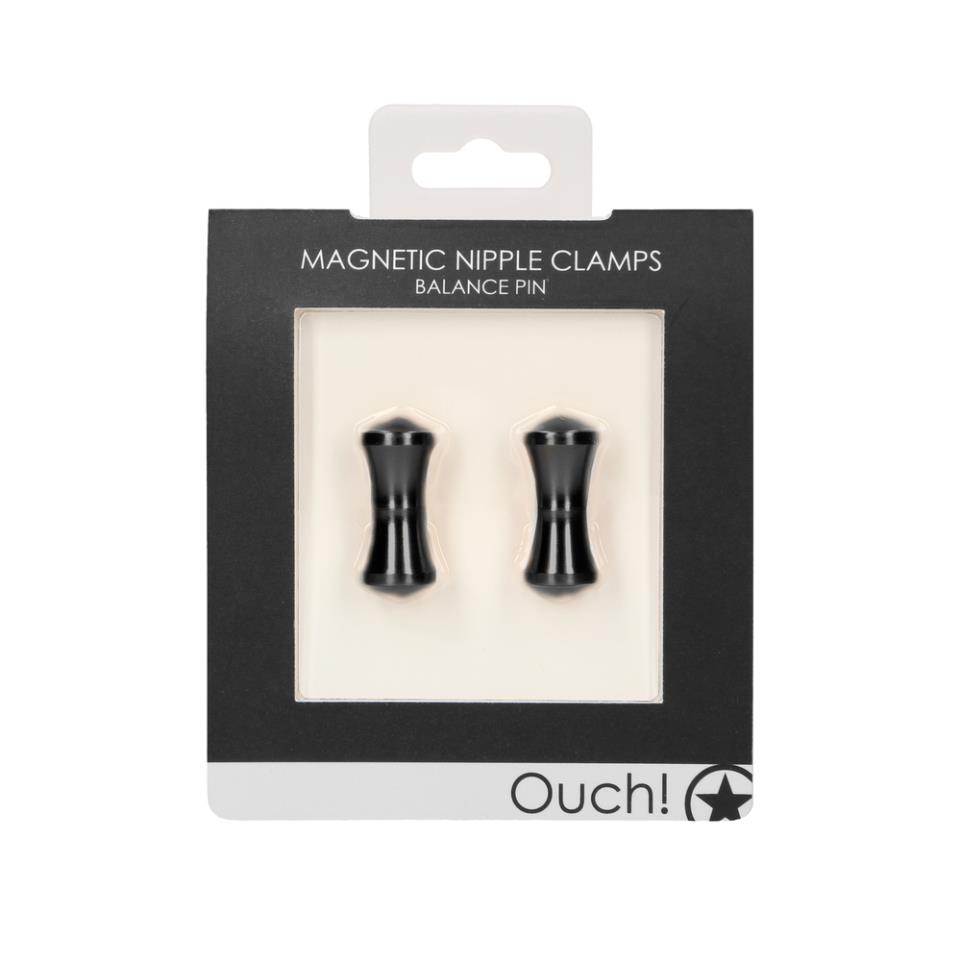 Ouch Magnetic Nipple Clamps Balance Pin Black