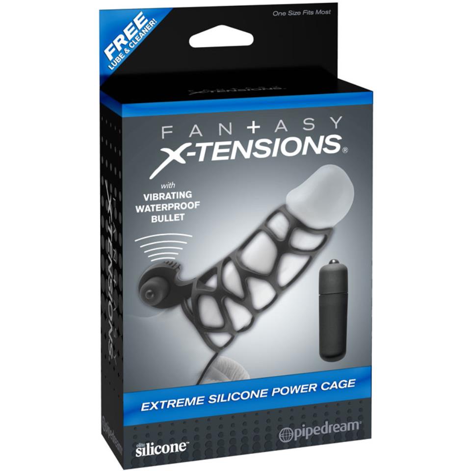 Fantasy Xtensions Silicone Extreme Power Vibrating Cock Cage