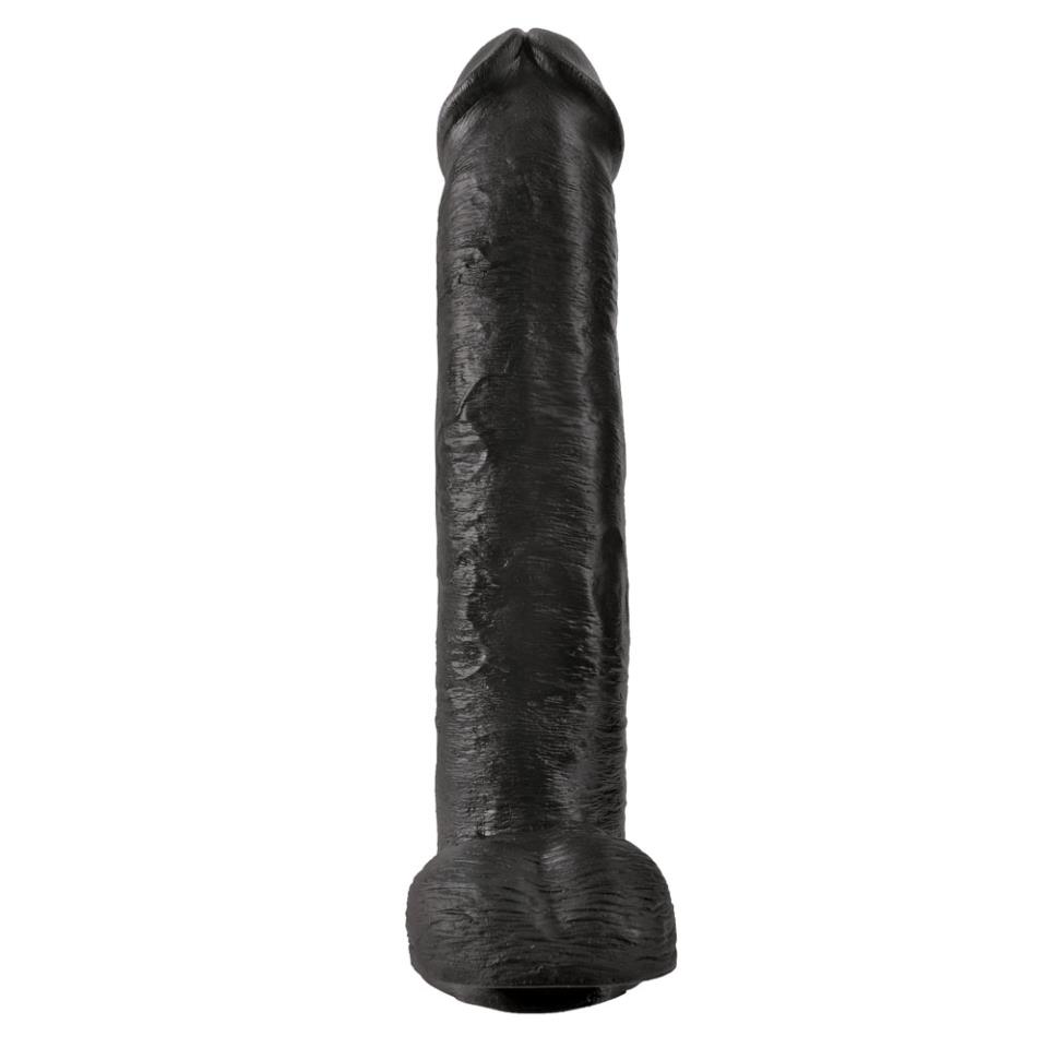 King Cock 15 Inch Cock with Balls Black