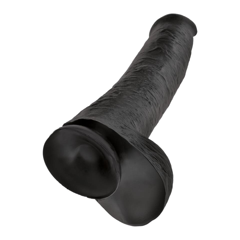 King Cock 15 Inch Cock with Balls Black