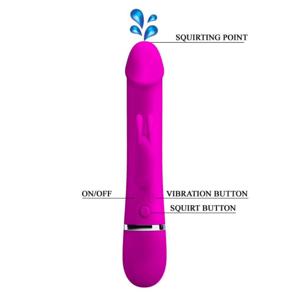 Rechargeable Squirting Rabbit Vibrator