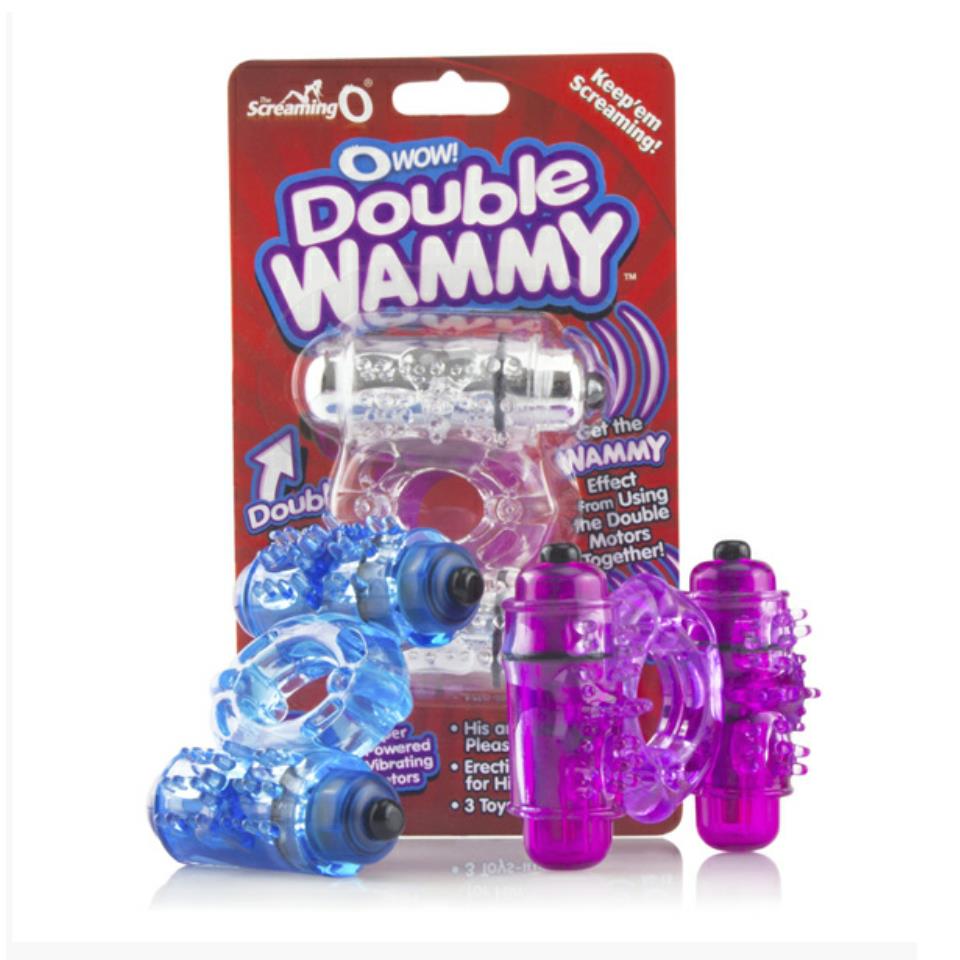 Screaming O O Wow Double Whammy Vibrating Cock Ring