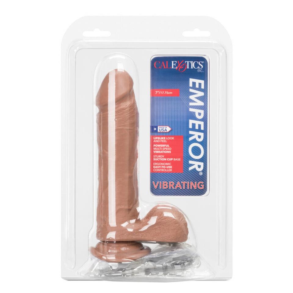 Emperor 7 Inch Life Like Vibrator Flesh Brown