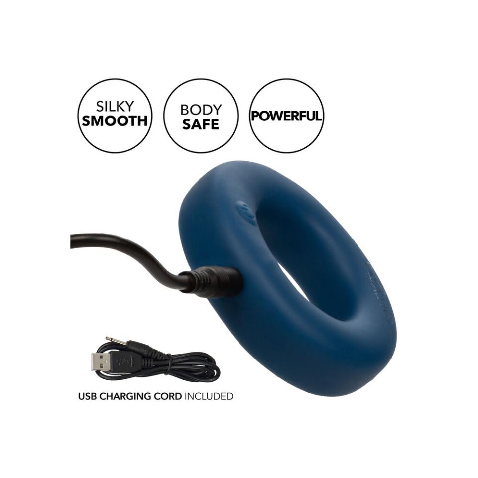 Link Up Optimum Vibrating Cock Ring Set Blue