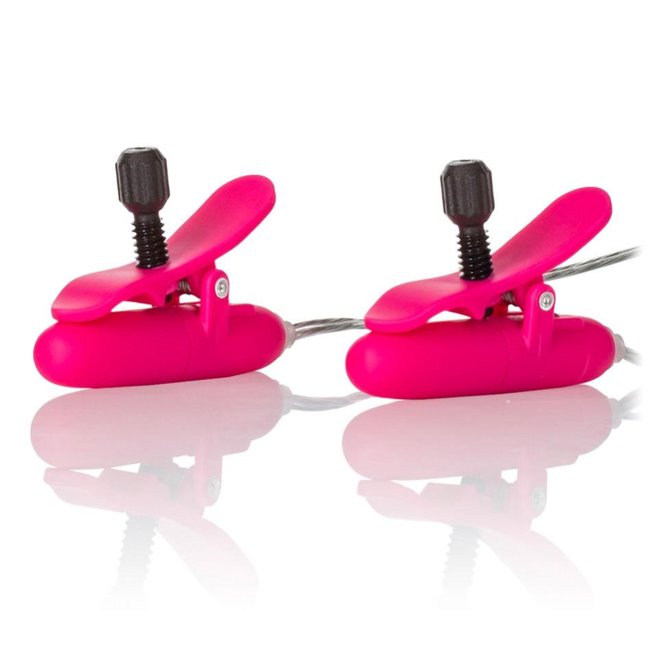 Heated Vibrating Nipple Teasers Pink