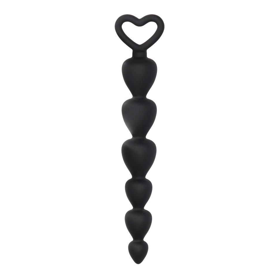 Black Silicone Anal Beads