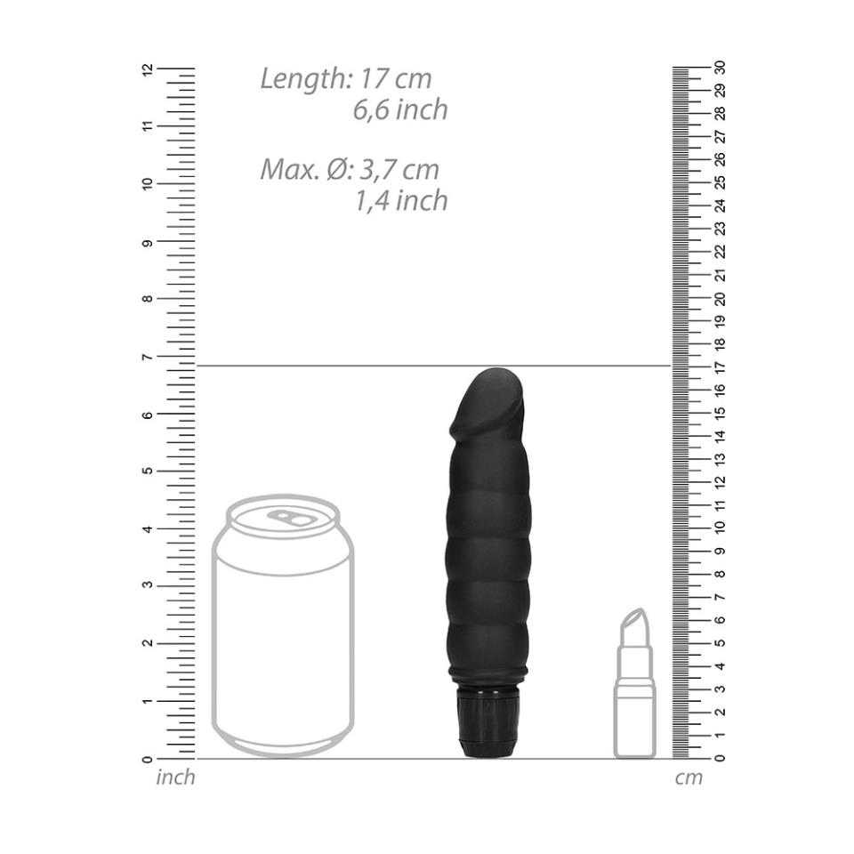 Ribbed Vibrator Black