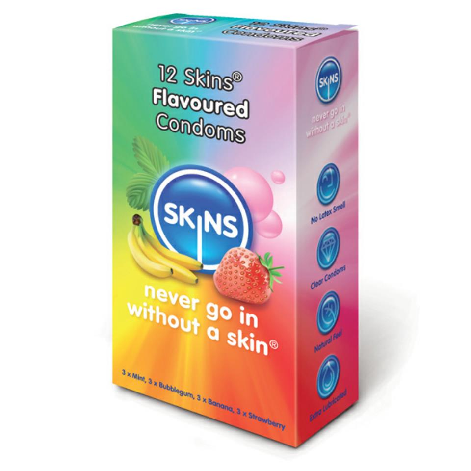 Skins Condoms Flavoured 12 Pack