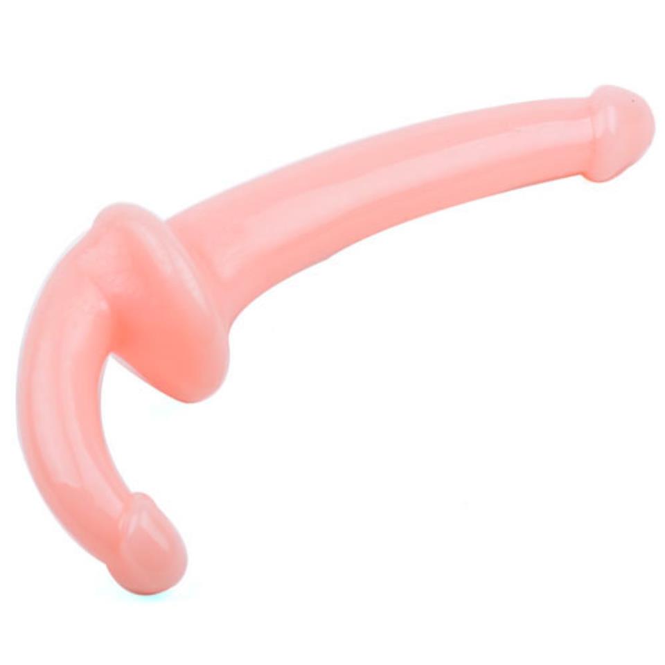 Double Fun Flesh Pink Strapless Strap On Dildo