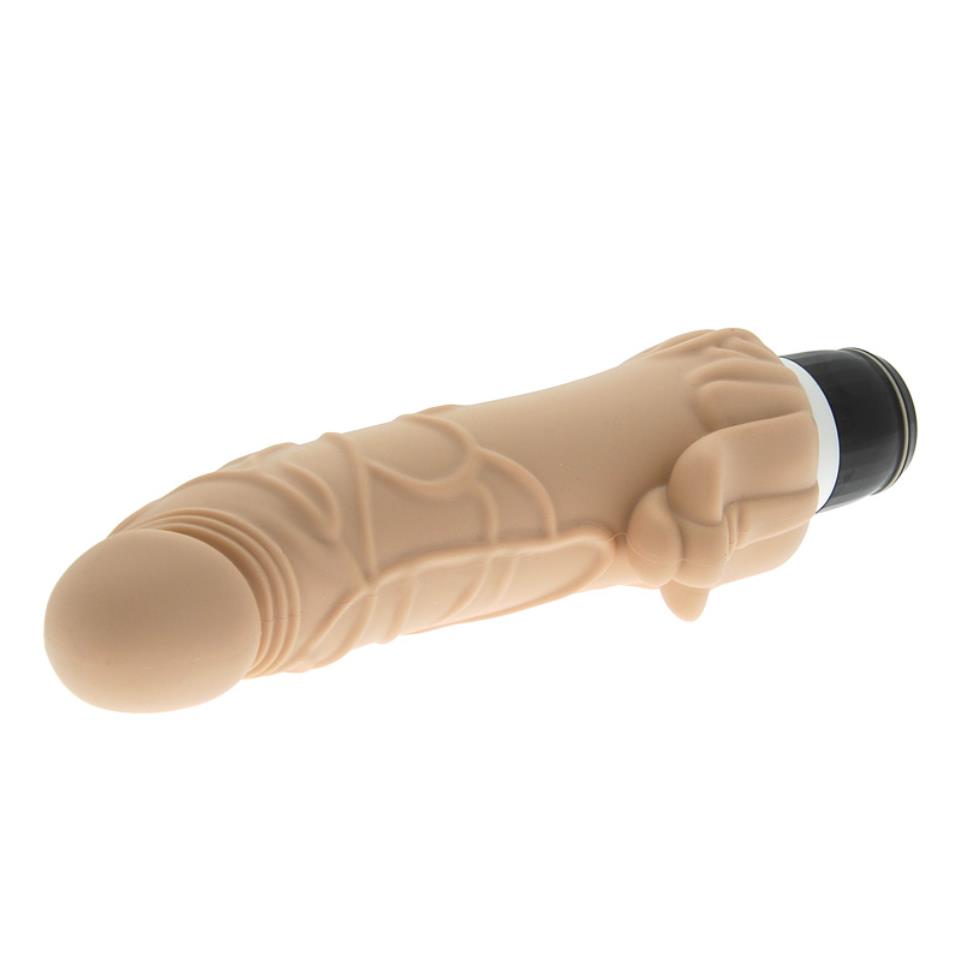 Classic Silicone Penis Vibrator with Clit Stim