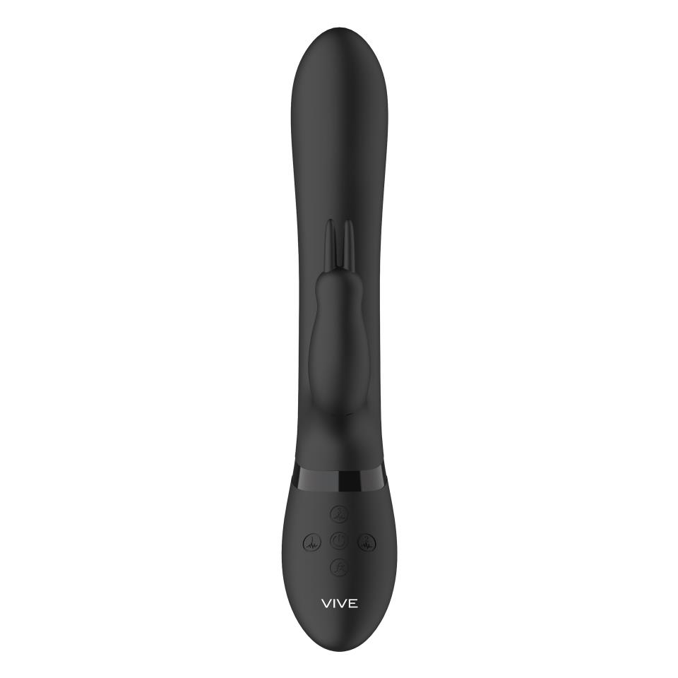 Vive Amoris Black Rabbit Vibrator With Stimulating Beads