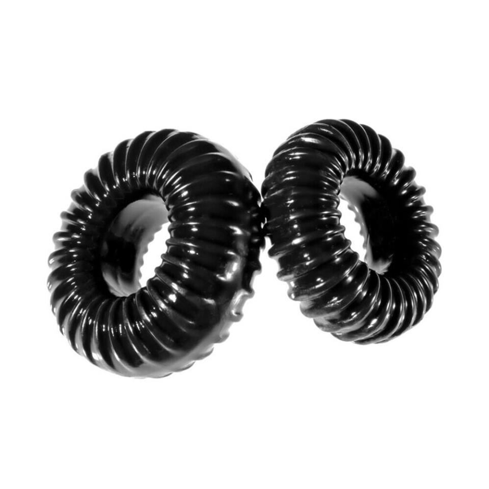 Perfect Fit XPlay Gear Slim Ribbed Cock Rings 2 Pack