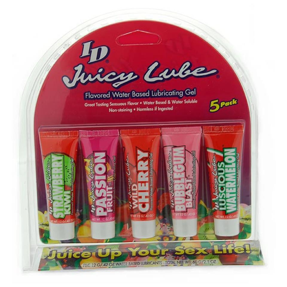 Juicy Lube 5 Tube Pack Flavoured Lubricants